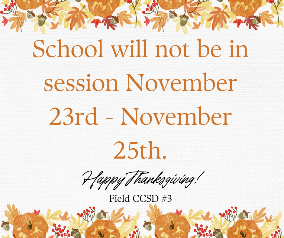no school 11/23 - 11/25